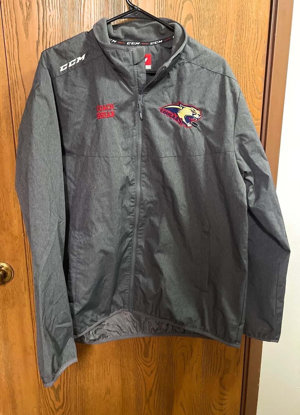 CCM Cougar Hockey Coach Personalized Performance Full-Zip Jacket